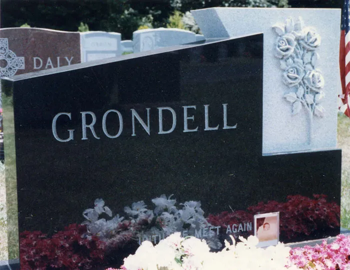 Granite memorial engraved Grondell