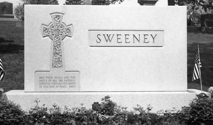 Granite memorial engraved Sweeney