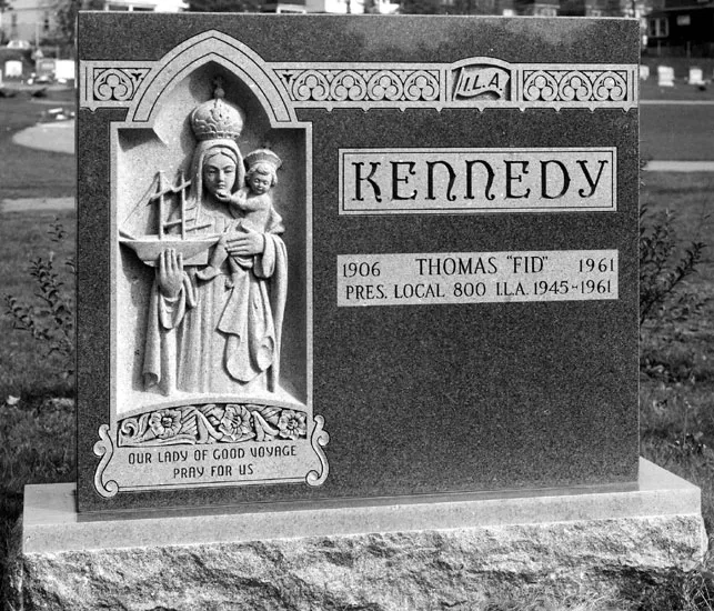 Granite memorial engraved Kennedy