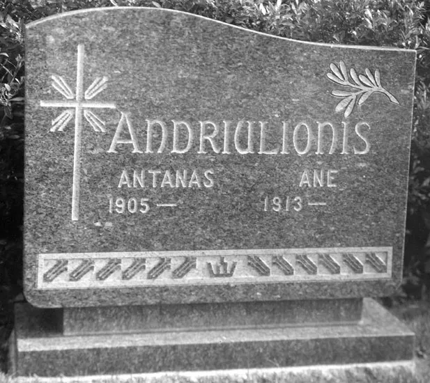 Granite memorial engraved Andriulionis