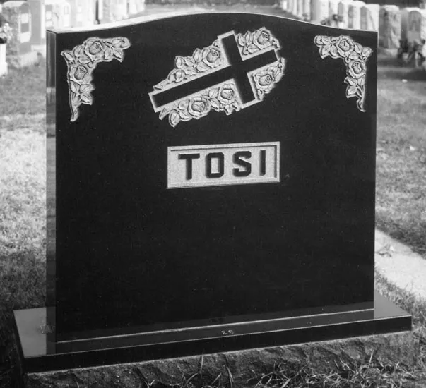 Granite memorial engraved Tosi