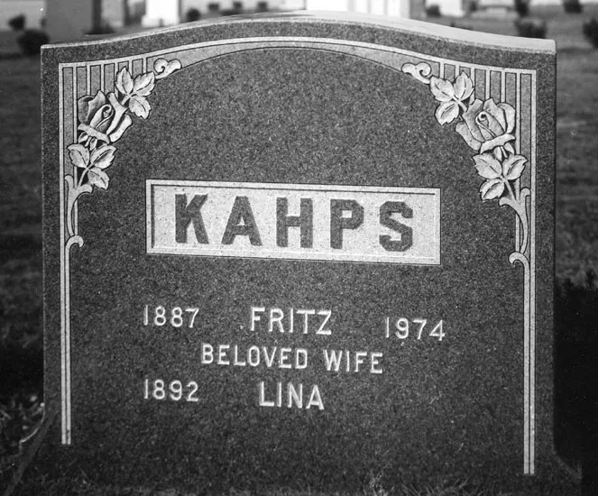Granite memorial engraved Kahps
