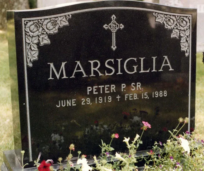 Granite memorial engraved Marsiglia